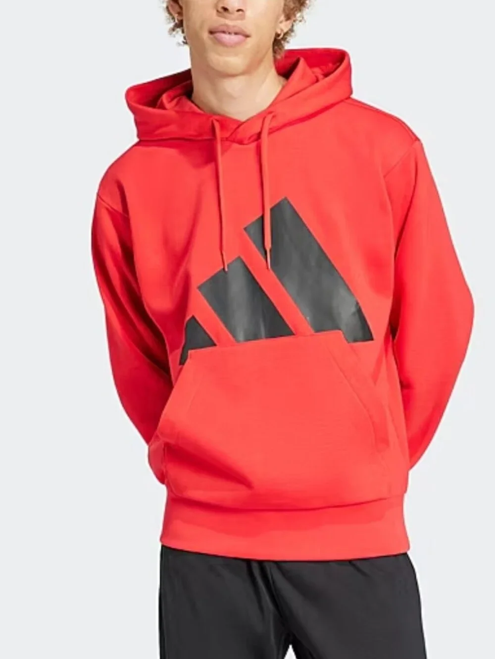 adidas Men's Long Sleeve Fleece Active Hoodie-Large
